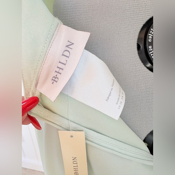 BHLDN Cucumber Green Satin Slip Dress – Size 16 – NWT - Picture 8 of 16